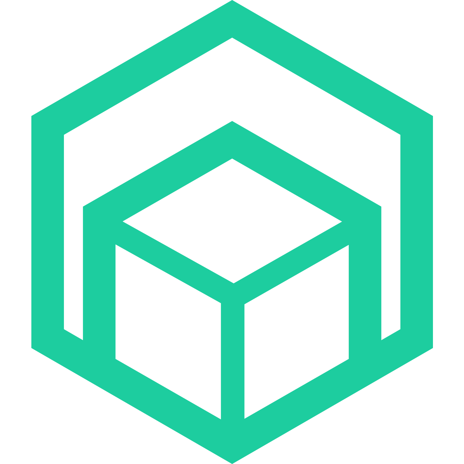 Neon cyan brand logo